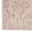Nourison Jubilant 6' x 9' White and Pink Fabric Vintage Area Rug (6' x 9')