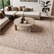 Nourison Jubilant 6' x 9' White and Pink Fabric Vintage Area Rug (6' x 9')