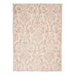 Nourison Jubilant 6' x 9' White and Pink Fabric Vintage Area Rug (6' x 9')
