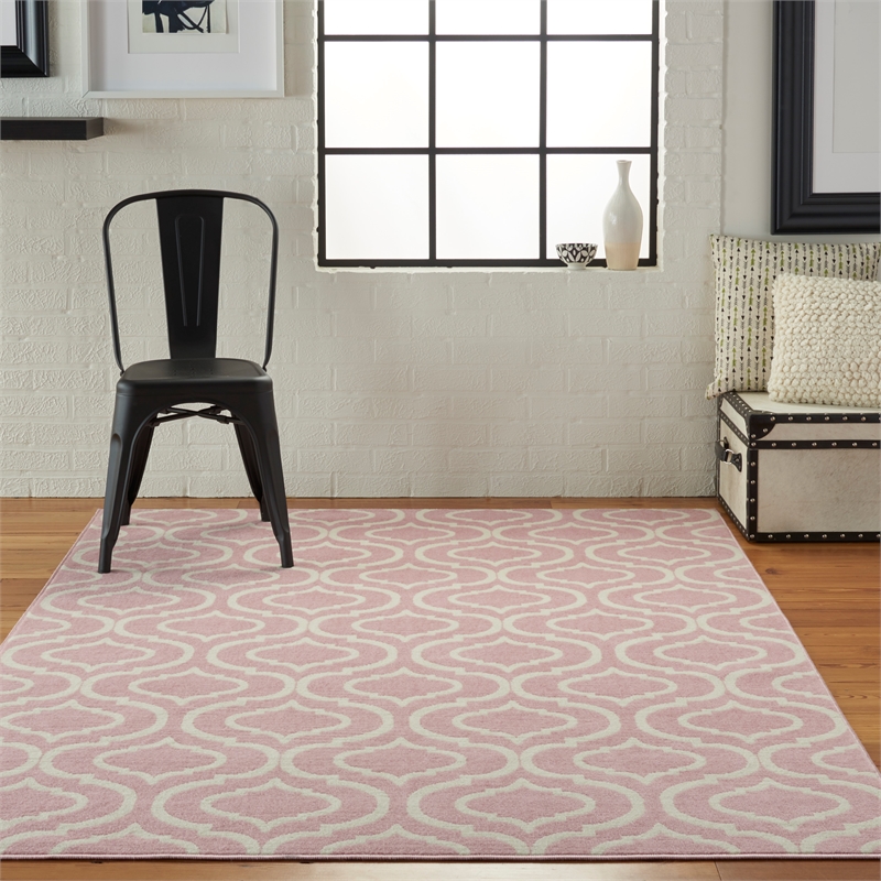 Nourison Jubilant 6' x 9' Pink Contemporary Indoor Rug
