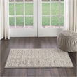 Nourison Jubilant 2' x 4' Gray Fabric Farmhouse Area Rug (2' x 4')