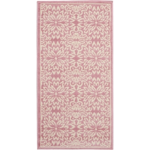 Nourison Jubilant 2' x 4' Pink Fabric Farmhouse Area Rug (2' x 4')