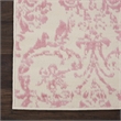 Nourison Jubilant 2' x 4' White and Pink Fabric Vintage Area Rug (2' x 4')