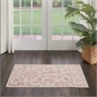 Nourison Jubilant 2' x 4' White and Pink Fabric Vintage Area Rug (2' x 4')