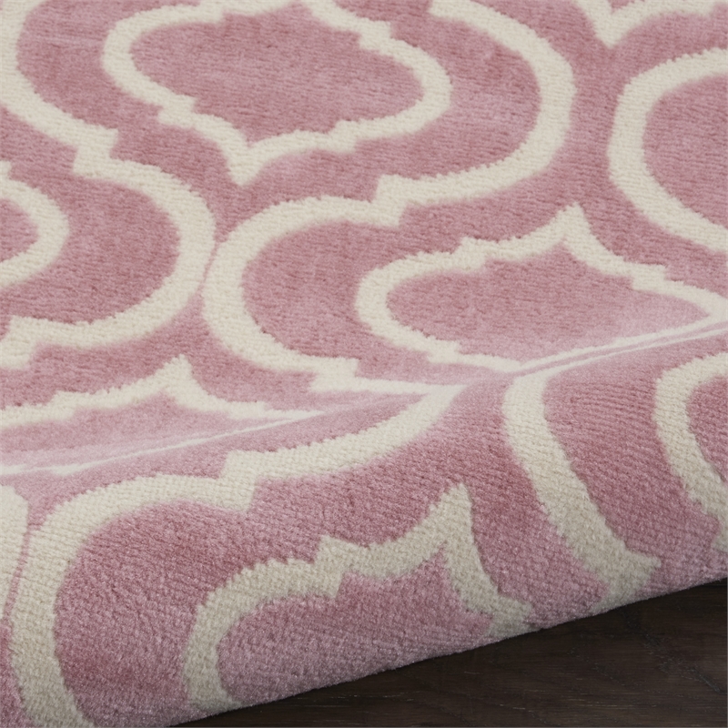 Nourison Jubilant 2' x 4' Pink Contemporary Indoor Rug Polypropylene
