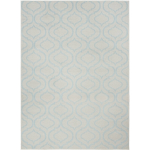 Nourison Jubilant 5'3&quot x 7'3&quot Ivory/Blue Contemporary Indoor Rug