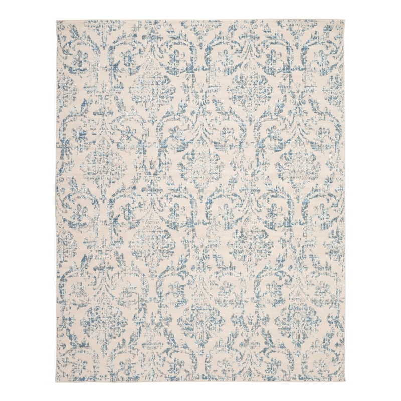Nourison Jubilant 7' x 10' Ivory/Blue Vintage Indoor Rug Polypropylene