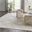 Nourison Jubilant 7' x 10' Gray Fabric Farmhouse Area Rug (7' x 10')
