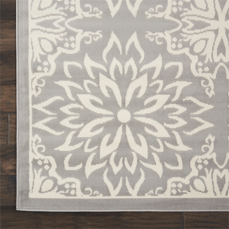 Nourison Jubilant 7' x 10' Gray Fabric Farmhouse Area Rug (7' x 10')