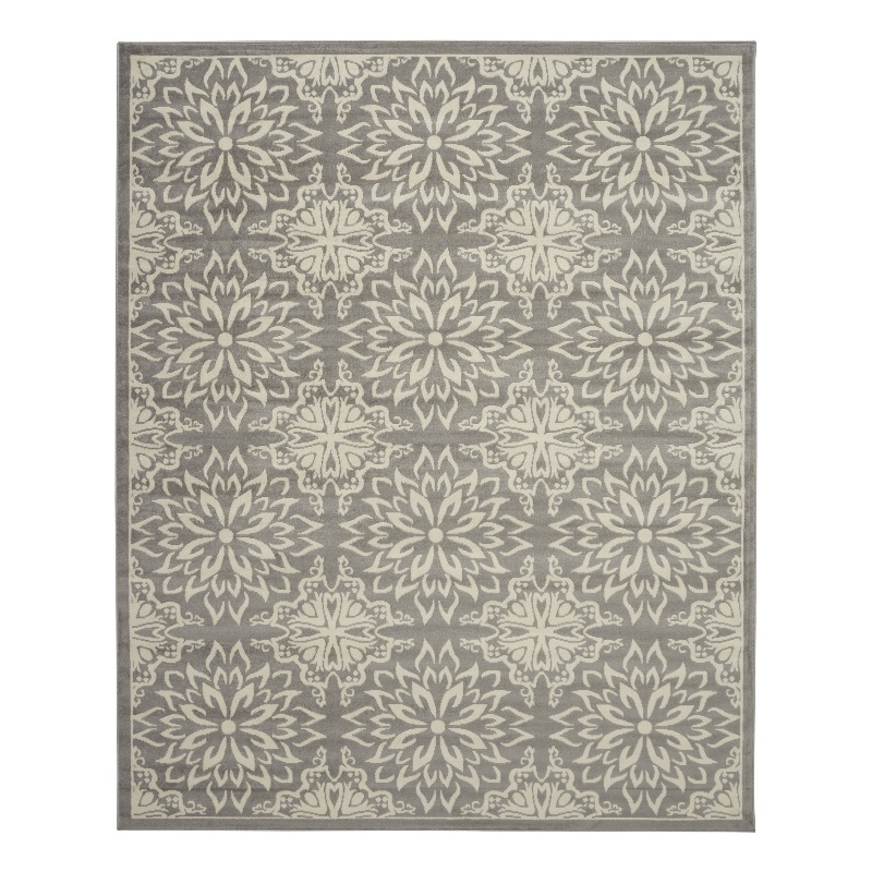 Nourison Jubilant 7' x 10' Gray Fabric Farmhouse Area Rug (7' x 10')