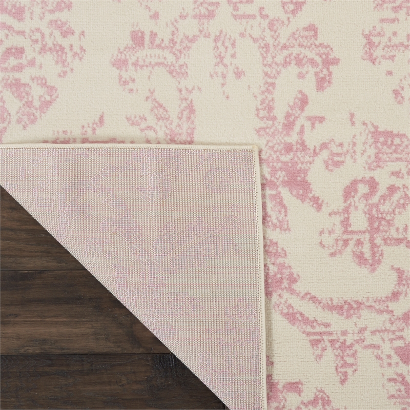 Nourison Jubilant 7' x 10' Ivory/Pink Vintage Indoor Rug Polypropylene