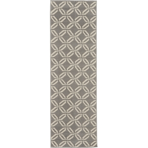 Nourison Jubilant 2'3&quot x 7'3&quot Grey Contemporary Indoor Rug