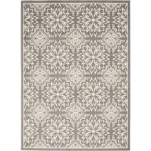 Nourison Jubilant 5' x 7' Gray Fabric Farmhouse Area Rug (5' x 7')