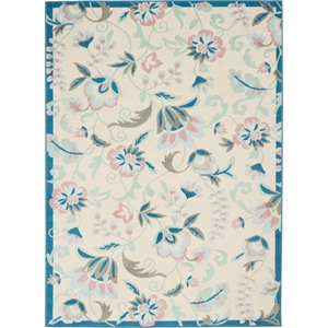 Nourison Jubilant 5'3&quot x 7'3&quot Ivory/Multicolor Farmhouse Indoor Rug
