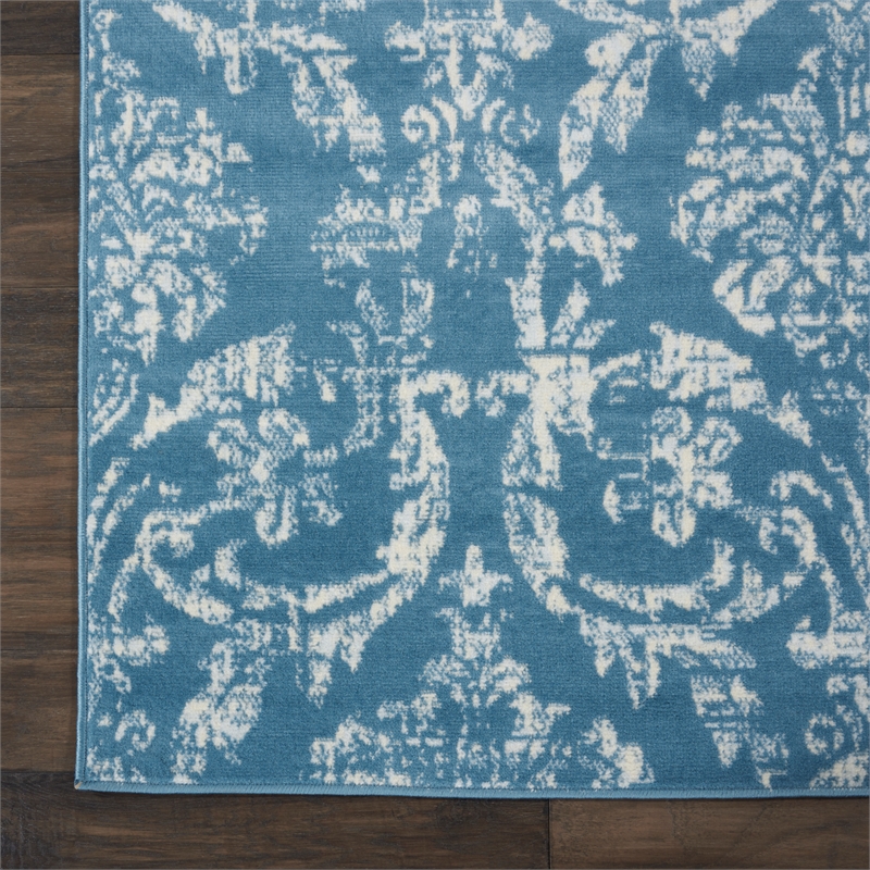 Nourison Jubilant 8' x 10' Blue Fabric Vintage Area Rug (8' x 10')