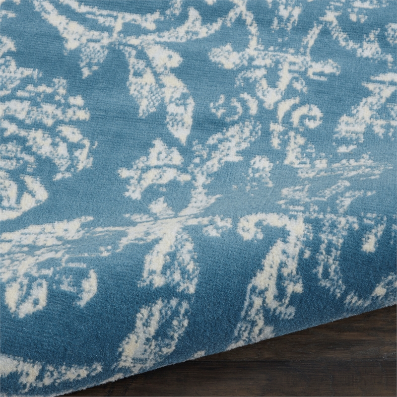 Nourison Jubilant 8' x 10' Blue Fabric Vintage Area Rug (8' x 10')