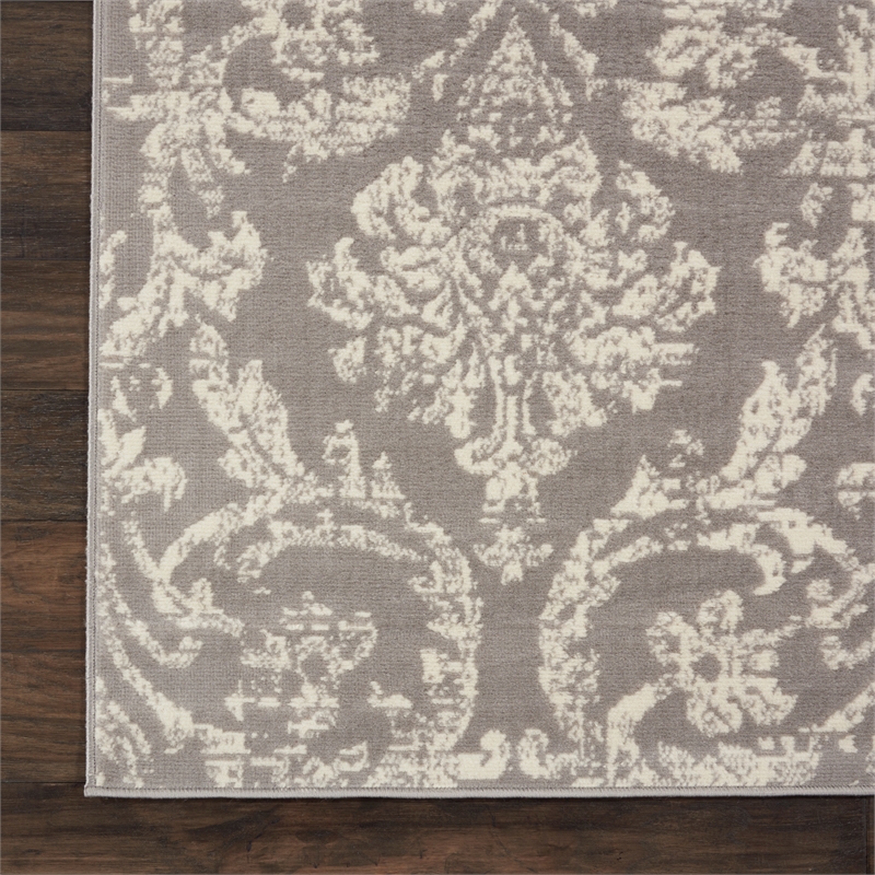Nourison Jubilant 8' x 10' Gray Fabric Vintage Area Rug (8' x 10')
