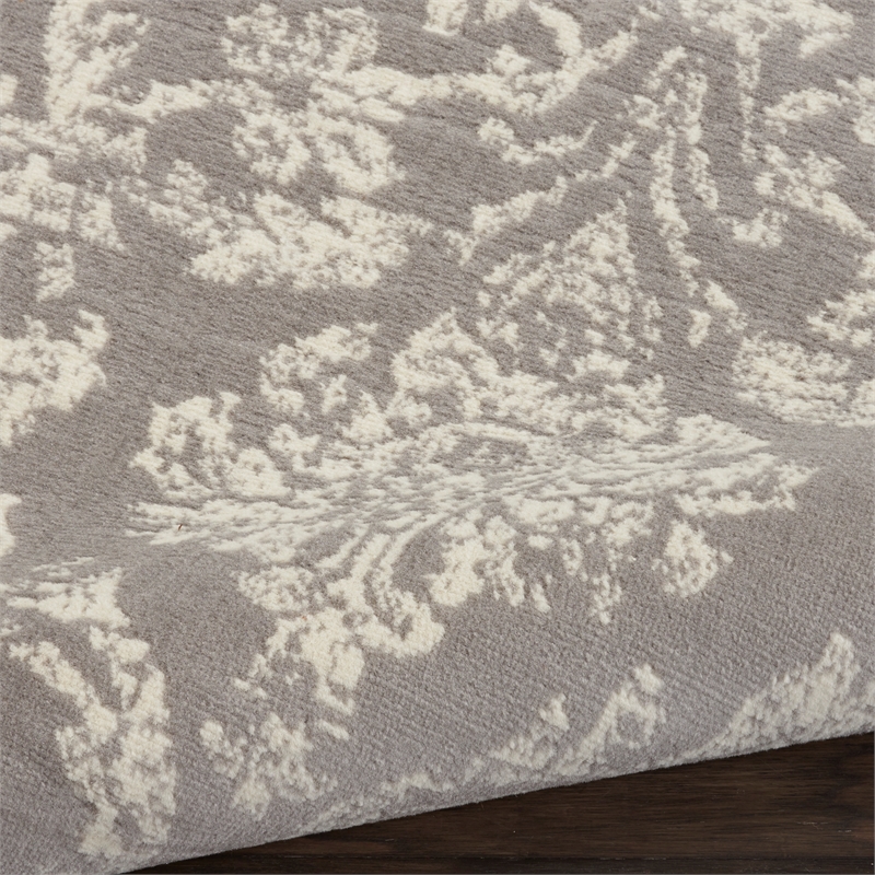 Nourison Jubilant 8' x 10' Gray Fabric Vintage Area Rug (8' x 10')