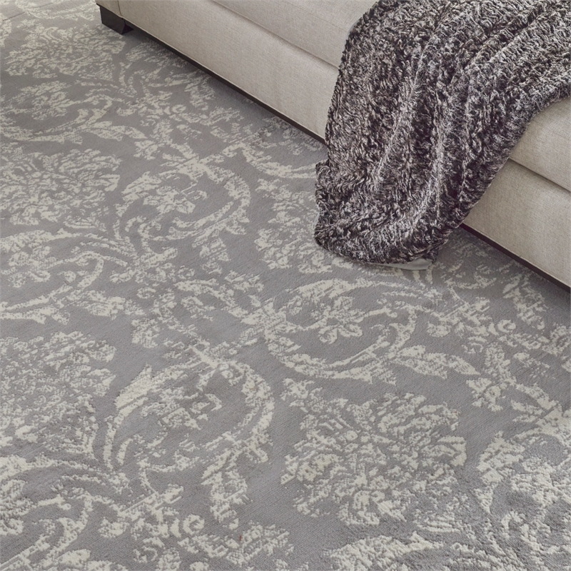 Nourison Jubilant 8' x 10' Gray Fabric Vintage Area Rug (8' x 10')