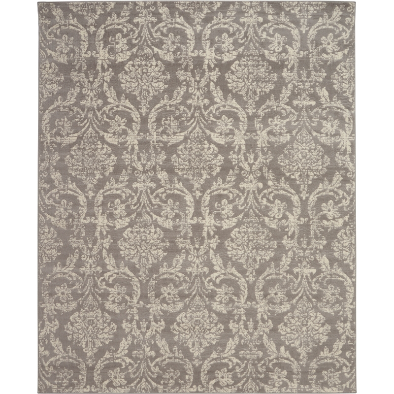 Nourison Jubilant 8' x 10' Gray Fabric Vintage Area Rug (8' x 10')