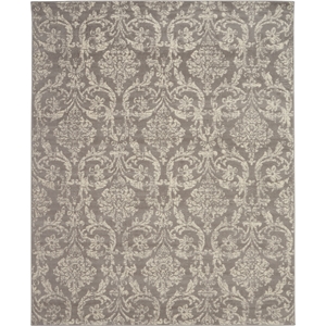 Nourison Jubilant 8' x 10' Gray Fabric Vintage Area Rug (8' x 10')