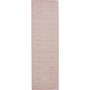 Nourison Jubilant 7' Runner Pink Fabric Farmhouse Area Rug (7' Runner)