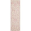Nourison Jubilant 7' Runner White and Pink Fabric Vintage Area Rug (7' Runner)