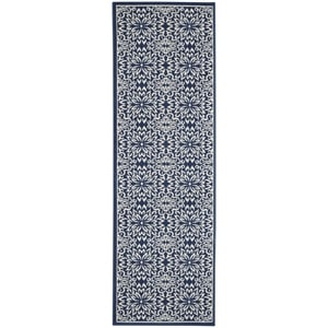 Nourison Jubilant 2'3&quot x 7'3&quot Navy/Ivory Farmhouse Indoor Rug