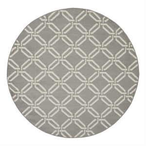 Nourison Jubilant 5'3&quot x ROUND Grey Contemporary Indoor Rug Polypropylene