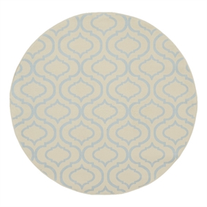 Nourison Jubilant 5'3&quot x ROUND Ivory/Blue Contemporary Indoor Rug Polypropylene