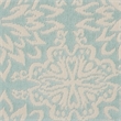 Nourison Jubilant 5' x Round Aqua Fabric Farmhouse Area Rug (5' Round)