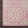 Nourison Home Jubilant 8' x 10' Ivory Pink Fabric Indoor Area Rug
