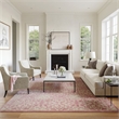 Nourison Home Jubilant 8' x 10' Ivory Pink Fabric Indoor Area Rug