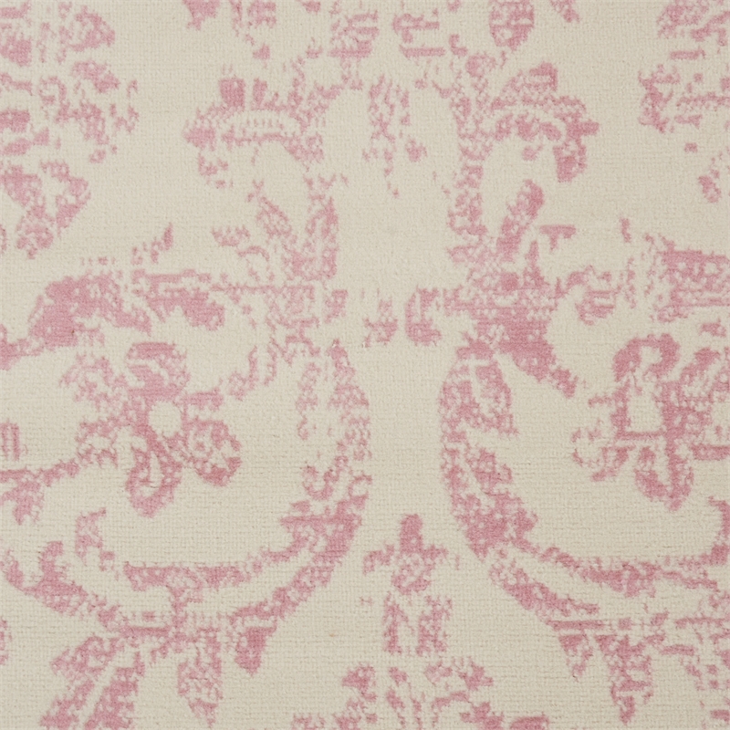 Nourison Jubilant 8' x 10' Ivory and Pink Fabric Vintage Area Rug (8' x 10')
