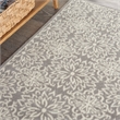 Nourison Jubilant 3' x 5' Gray Fabric Farmhouse Area Rug (3' x 5')