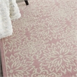 Nourison Jubilant 3' x 5' Ivory/Pink Farmhouse Indoor Rug Polypropylene