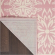 Nourison Jubilant 3' x 5' Ivory/Pink Farmhouse Indoor Rug Polypropylene