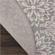 Nourison Jubilant 5' x Round Gray Fabric Farmhouse Area Rug (5' Round)