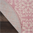 Nourison Jubilant 5' x Round Pink Fabric Farmhouse Area Rug (5' Round)