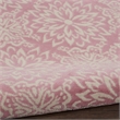Nourison Jubilant 5' x Round Pink Fabric Farmhouse Area Rug (5' Round)