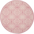 Nourison Jubilant 5' x Round Pink Fabric Farmhouse Area Rug (5' Round)