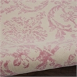 Nourison Jubilant 5' x Round White and Pink Fabric Vintage Area Rug (5' Round)