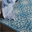 Nourison Jubilant 6' x 9' Ivory/Blue Farmhouse Indoor Rug Polypropylene