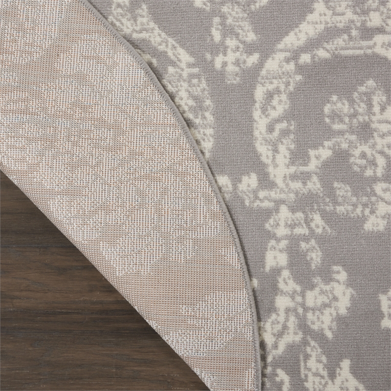 Nourison Jubilant 8' x round Gray Vintage Indoor Rug Polypropylene