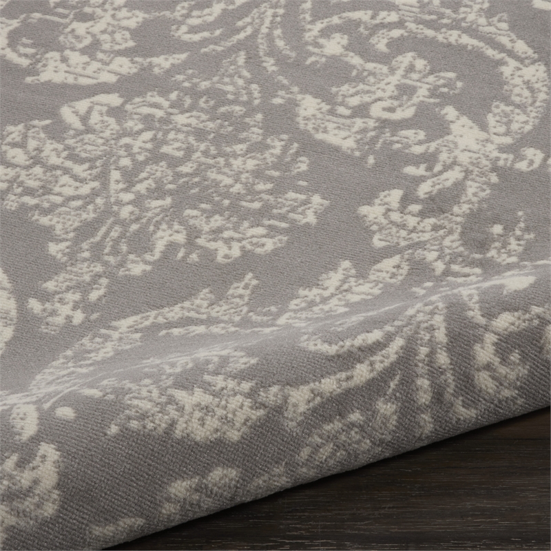 Nourison Jubilant 8' x round Gray Vintage Indoor Rug Polypropylene