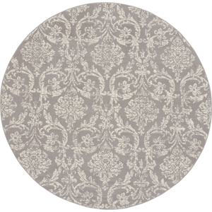 Nourison Jubilant 8' x round Gray Vintage Indoor Rug Polypropylene
