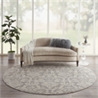 Nourison Jubilant 8' x round Gray Vintage Indoor Rug Polypropylene