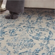 Nourison Jubilant 8' x round Ivory/Blue Vintage Indoor Rug Polypropylene