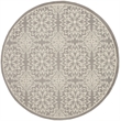 Nourison Jubilant 8' x Round Gray Fabric Farmhouse Area Rug (8' Round)