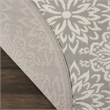 Nourison Jubilant 8' x Round Gray Fabric Farmhouse Area Rug (8' Round)